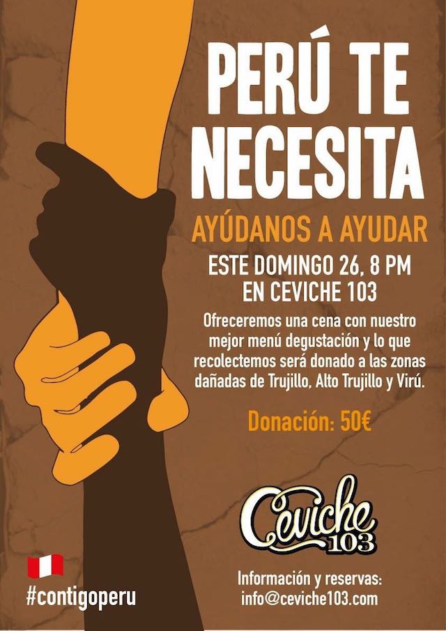 ceviche 103 solidario con Perú