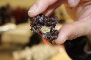 rocas de chocolate con alcachofa
