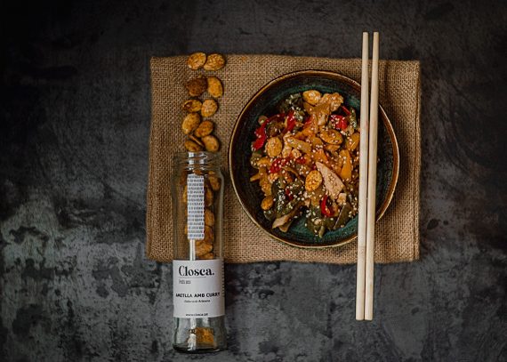 wok de pollo y verduras