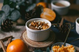 natillas de caqui caseras cremosas con canela