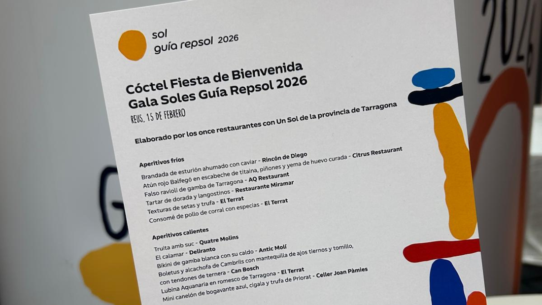 parte del menu gala sol repsol 2026