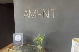 pared con el cartel de espai amunt de l'antic moli en Ulldecona