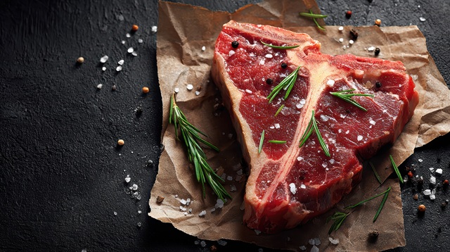 Carne de vacuno madurada con infiltración de grasa