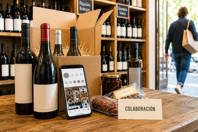 Creador de contenido y colaboración con una bodega de vinos y productos gastronómicos