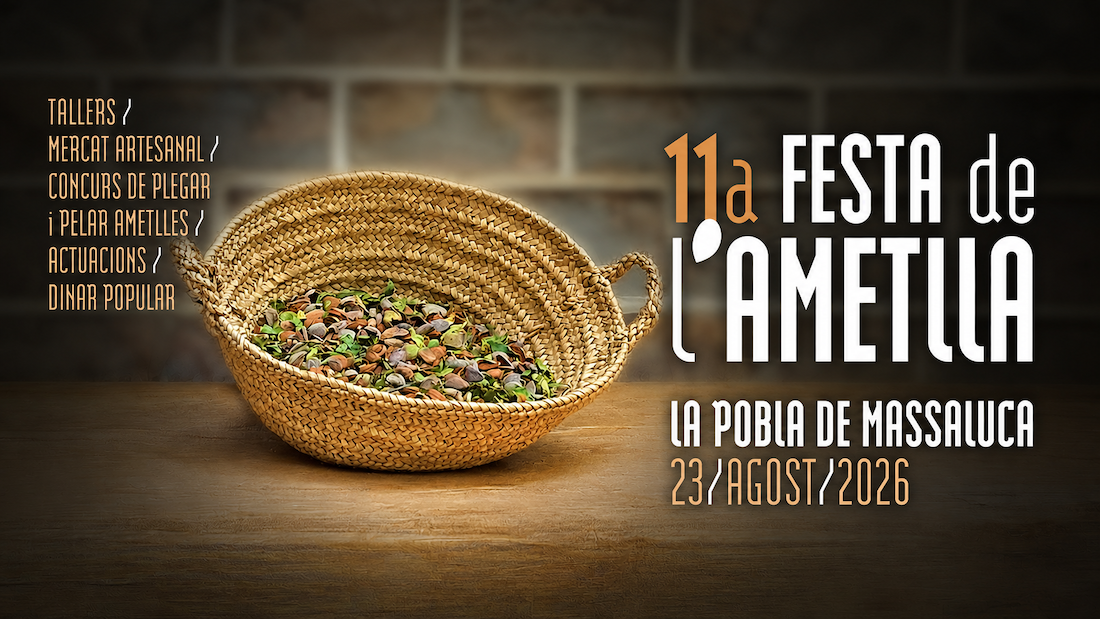 Festa de l'Ametlla 2026 cartel horizontal IA