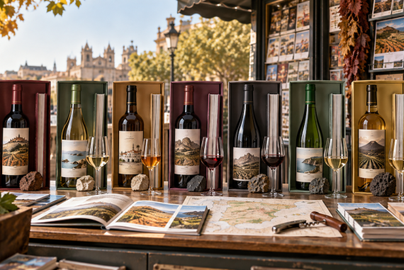 Estanterías repletas de botellas para imaginar los vinos por fascículos como una colección interminable